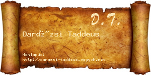 Darázsi Taddeus névjegykártya